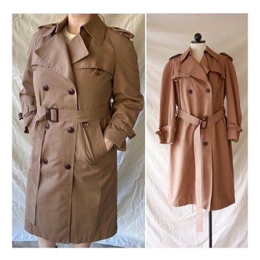 70s 80s Etienne Aigner Trench Coat with Belt Size L / XL 