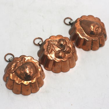 vintage Miniature Copper Mini Molds r Made in Switzerland by Birth Gramm 
