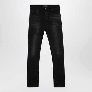 Amiri Vintage Black Skinny Jeans With Logo Embroidery Men