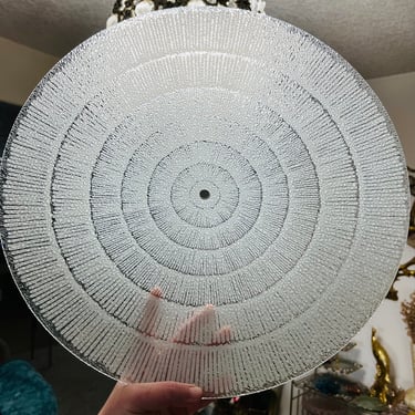 Mid Century Ceiling Light Cover Shade Glass Large 17” 