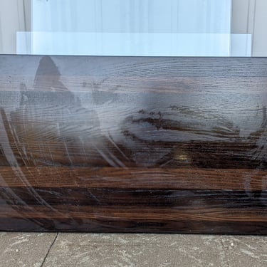 Dark Stained Wood Table Top with Acralyte Finish 1.625 x 26.25 x 48