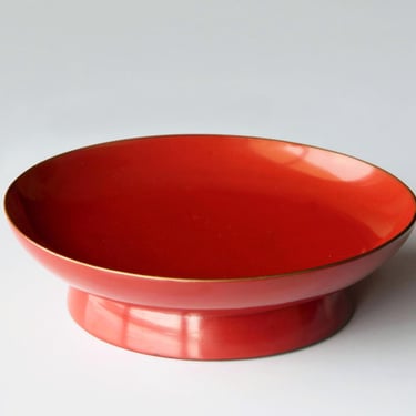 16cm / Red Urushi Wooden Plate | Kaiseki Tableware | Lacquerware 