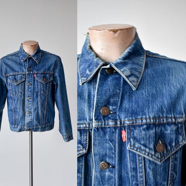 Vintage Levis Dark Wash Denim Trucker Jacket 