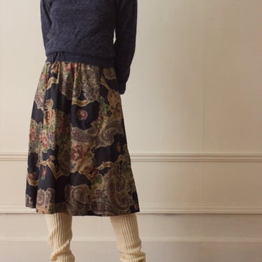 1970s Albert Nipon Paisley Skirt 