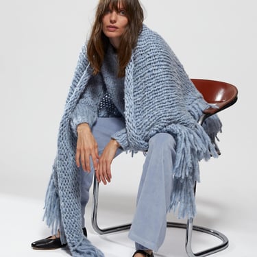 The Zoofka Shawl in Cashmere - Chambray