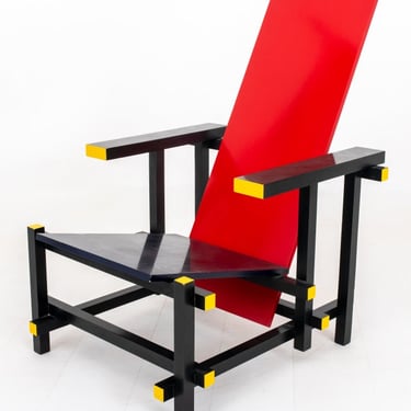 Gerrit Rietveld De Stijl Red Blue Chair