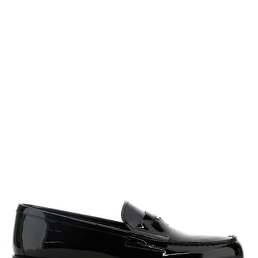 Prada Men Black Leather Loafers