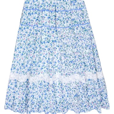 LoveShackFancy - Floral Print Midi Prairie Skirt Sz M