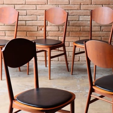 Paul McCobb Walnut Dining Chair Set