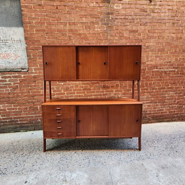 Oman Jun Two-Piece Danish Teak Hutch