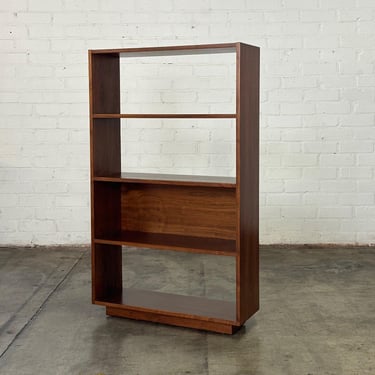 Minimal Walnut Bookcase Circa 1960s 