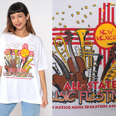 1995 All-State Music Festival Shirt 90s New Mexico T-Shirt Music Educators Association Graphic Tee Vintage 1990s Screen Stars Extra Large xl 