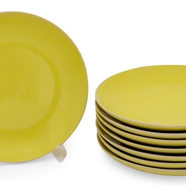 Rupert Spira Yellow Glazed Stoneware Plates, 8