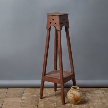 Plant Stand with Decorative Drill Holes