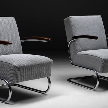 Pair of Bauhaus Armchairs by Mucke Melder