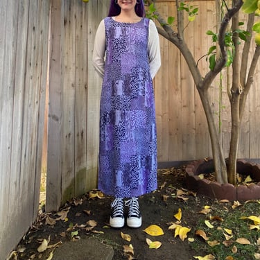 Vintage 1990’s Lavender Animal Print Dress 