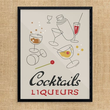 8" x 10 Cocktails & Liquors Print