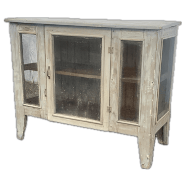 Antique Rustic/Primative Whitewashed Credenza