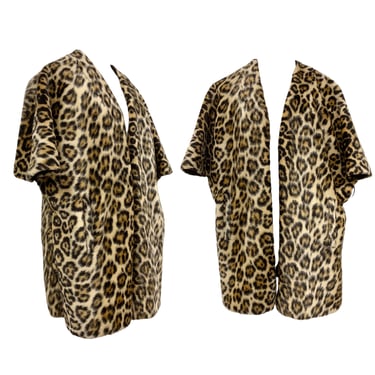 Vtg Vintage 1960s 60s Glam Old Hollywood Jackie O Cheetah Fur Stroller Coat 
