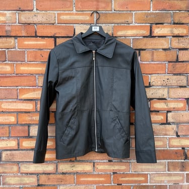 vintage y2k black zip up rave jacket / m l medium large 