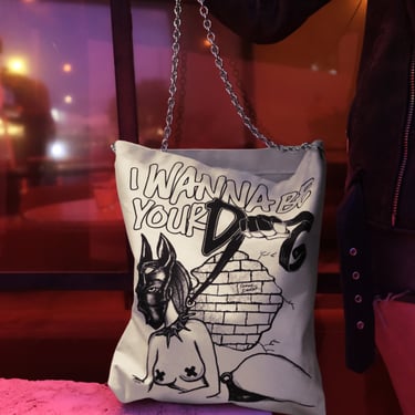 Wanna Be Your Dog Canvas Chain Bag