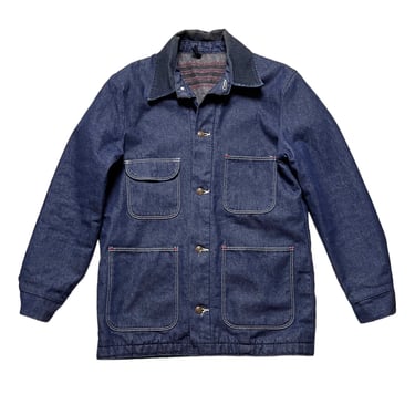 Vintage 1960s/1970s BLUE BELL Blanket Lined Denim Chore Jacket ~ size 36 (Small) ~ Work Coat ~ Farm / Barn ~ 