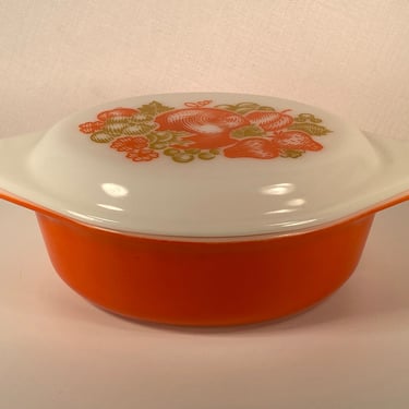 Pyrex Orange Fiesta #043 Casserole - Early 1970's Promo 