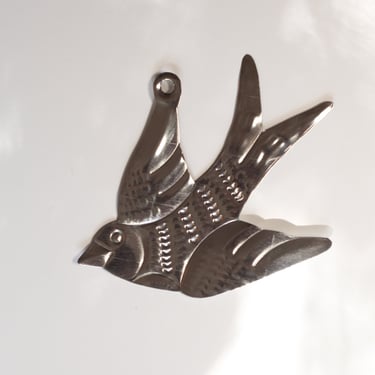 Pressed tin dove ornament