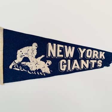 Vintage New York Giants MLB Pennant - As Is Condition 