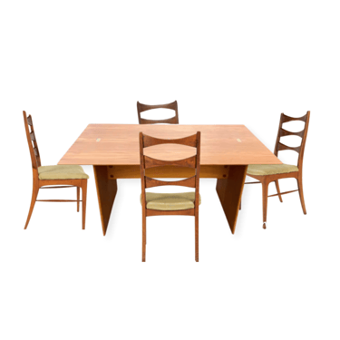 Set of 4 Lane Rhythm Bow Tie Back Dining Chairs (Table Sold Separately)