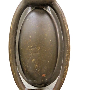 Antique Yale & Towne Brass Oval Door Knocker Architectural Salvage 