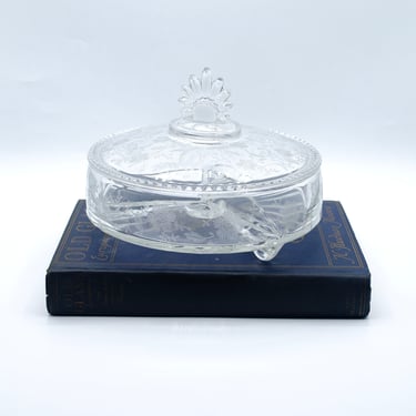 Vintage Covered Candy Dish | New Martinsville/Viking Glass Company 