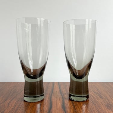 Pair of Holmegaard Canada Beer Glasses / Goblets by Per Lutken, 17.5 cm 
