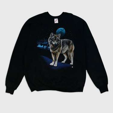 Vintage Wolf And Moon Sweatshirt