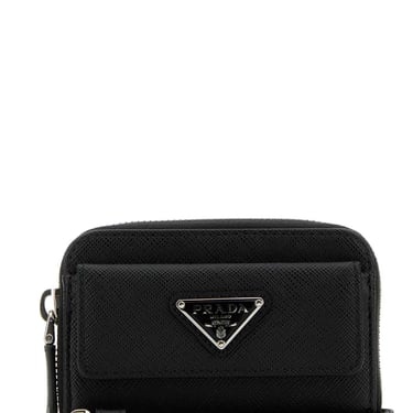 Prada Men Black Leather Wallet