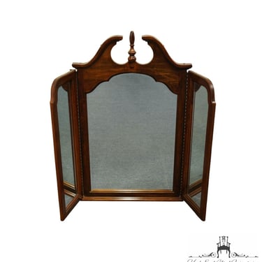 AMERICAN DREW Solid Cherry Traditional Style 56" Tri-Fold Pediment Dresser Mirror 21-051 