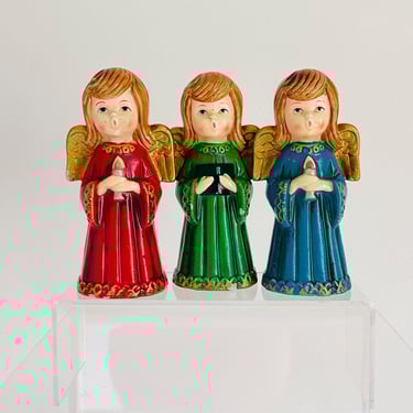 Vintage 1950s Retro Christmas Decor Choir Angel Girls Carolers ARDCO Japan MCM Set Figurines 