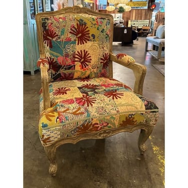 Patchwork Patterned Accent Chair