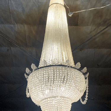 Antique French Baccarat Crystal Style Chandelier