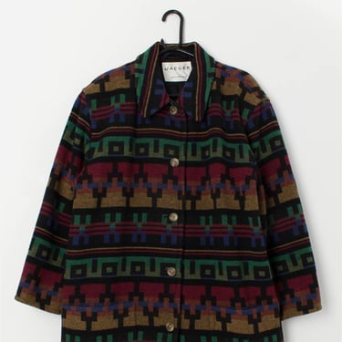 Vintage Jaeger Aztec wool jacket / coat - Large 