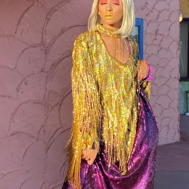 Vintage heavily embellished full length gown, long sequin | Retrospect  Vintage Fashion - San Francisco, CA | ATTIC