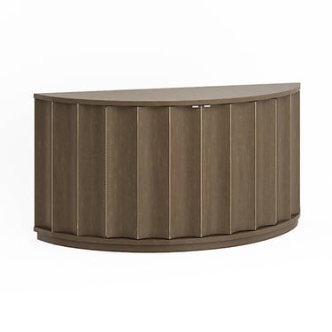Caracole Uptown Buffet - Demilune Sideboard Server Credenza Console with Scalloped Front 