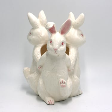 vintage ceramic rabbit vase made in Japan 