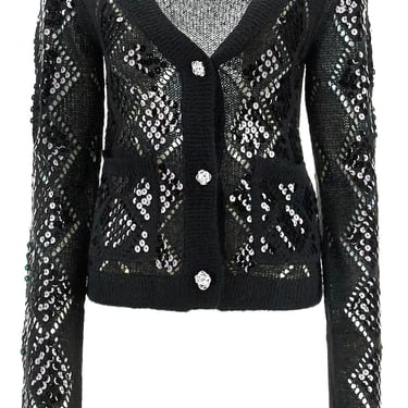 Rotate Perforated Cardigan With Women