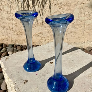 (set of 2) Cobalt Blue Aseda Bone Vase