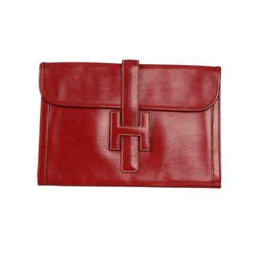 Hermes Red Jige Clutch Bag