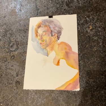 Nude Gentleman, Watercolor, Patricia Tobacco Forrester