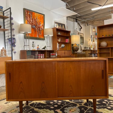 Mid Century Danish Teak Compact Credenza by Poul Hundevad 