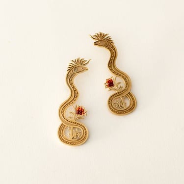 Bronze Le Serpent Magic Earrings