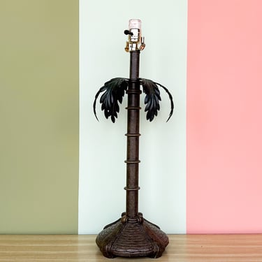 Tole Palm Tree Lamp